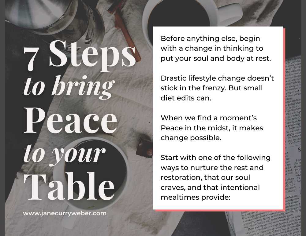 7 Steps to Bring Peace to your Table